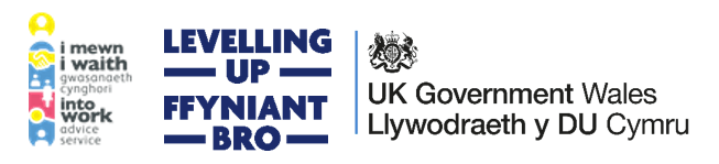 IntoWork, Levelling Up and UK Government logos