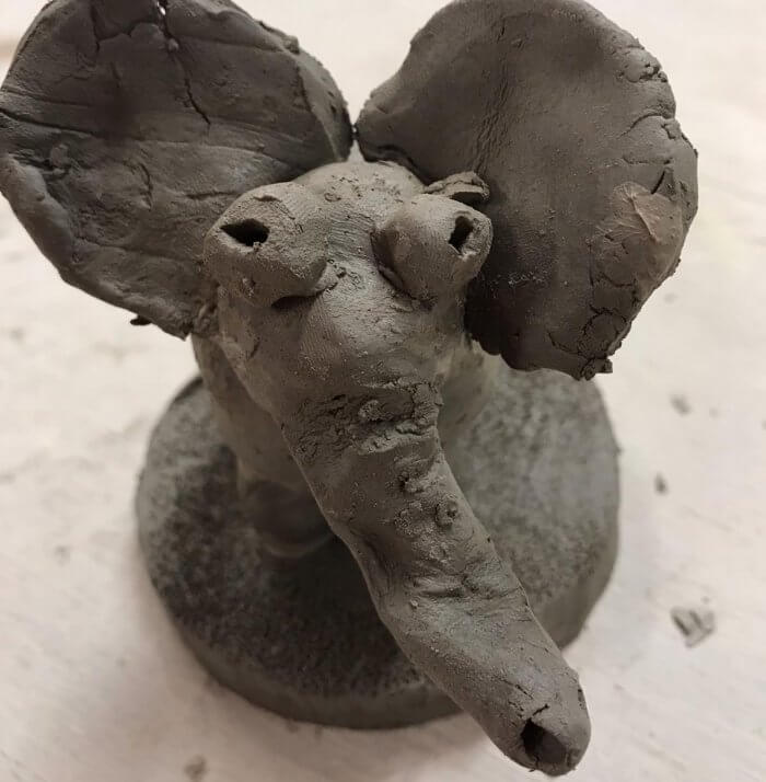 photo a clay elephant