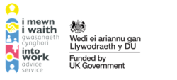 Into Work Advice Service Logo and Funded by UK Government logo